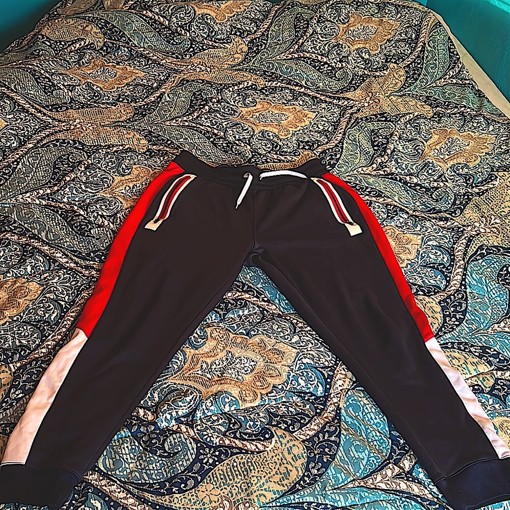 Navy Blue, Red, and White Spalding’s Jogger
